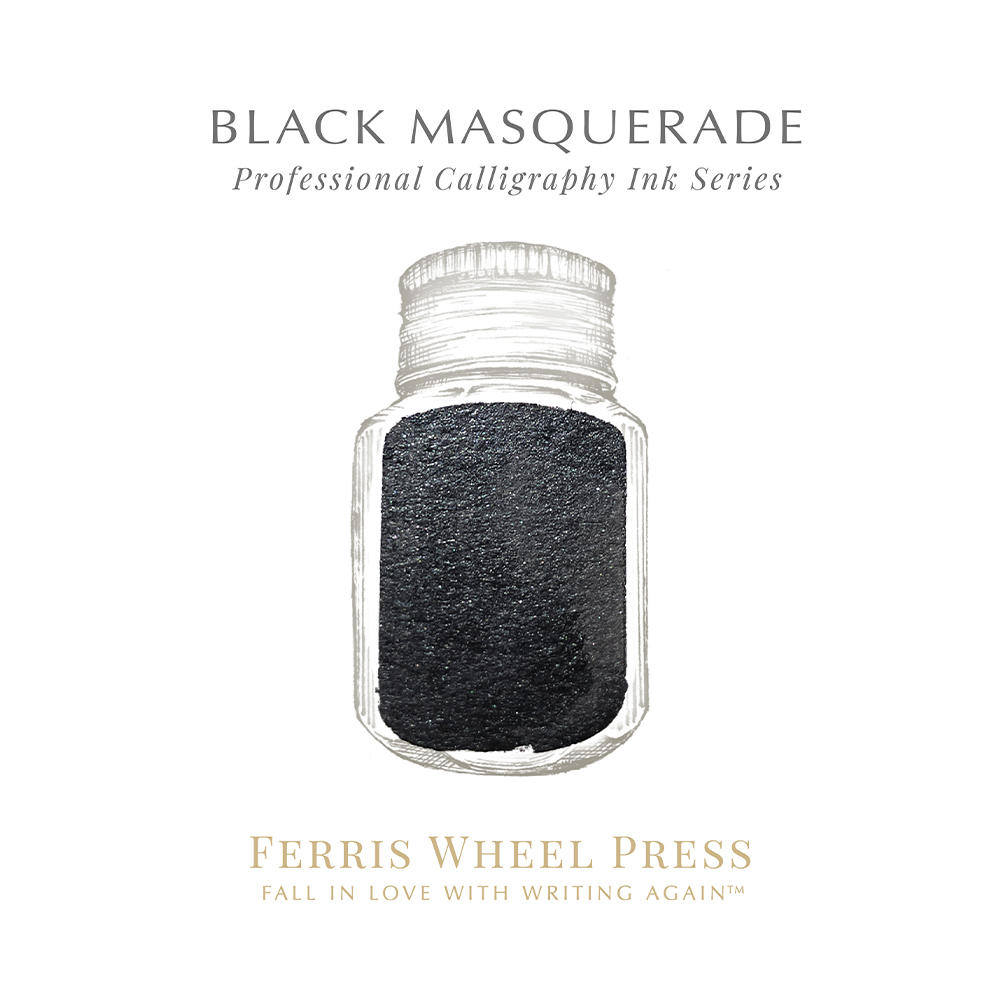 【28ml】Ferris Wheel Press Fanciful Events Collection（顔料インク） Black Masquerade ブラック マスカレード フェリス インク