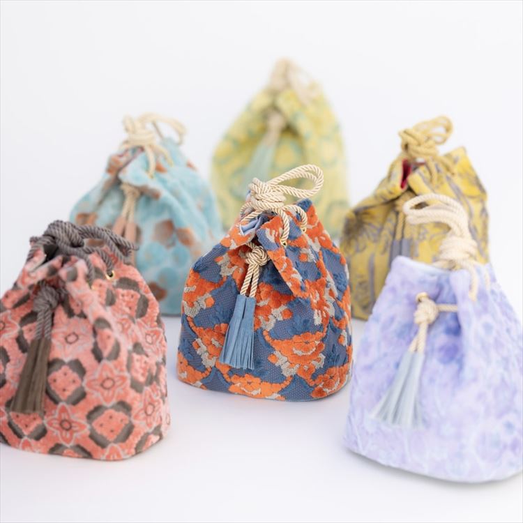 PUPU LAUKKU】金華山巾着 花柄 2Wayショルダーバッグ レディース