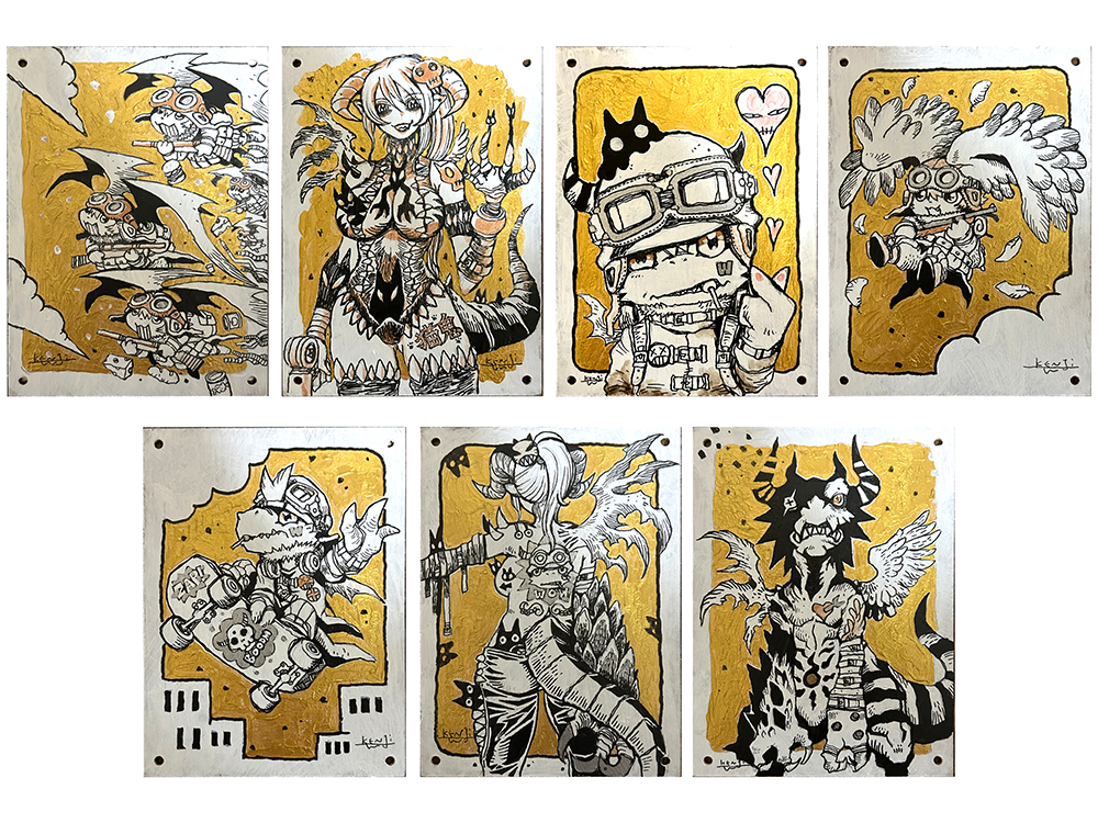 渡辺けんじ 個展 ヨセナベ展 直筆イラスト エコバッグ 渡辺けんじ 個展