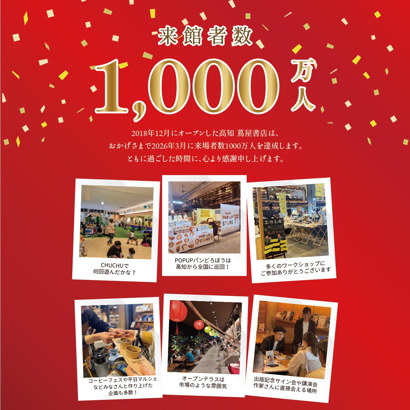 3月は来館者数1000万人記念イベント開催！