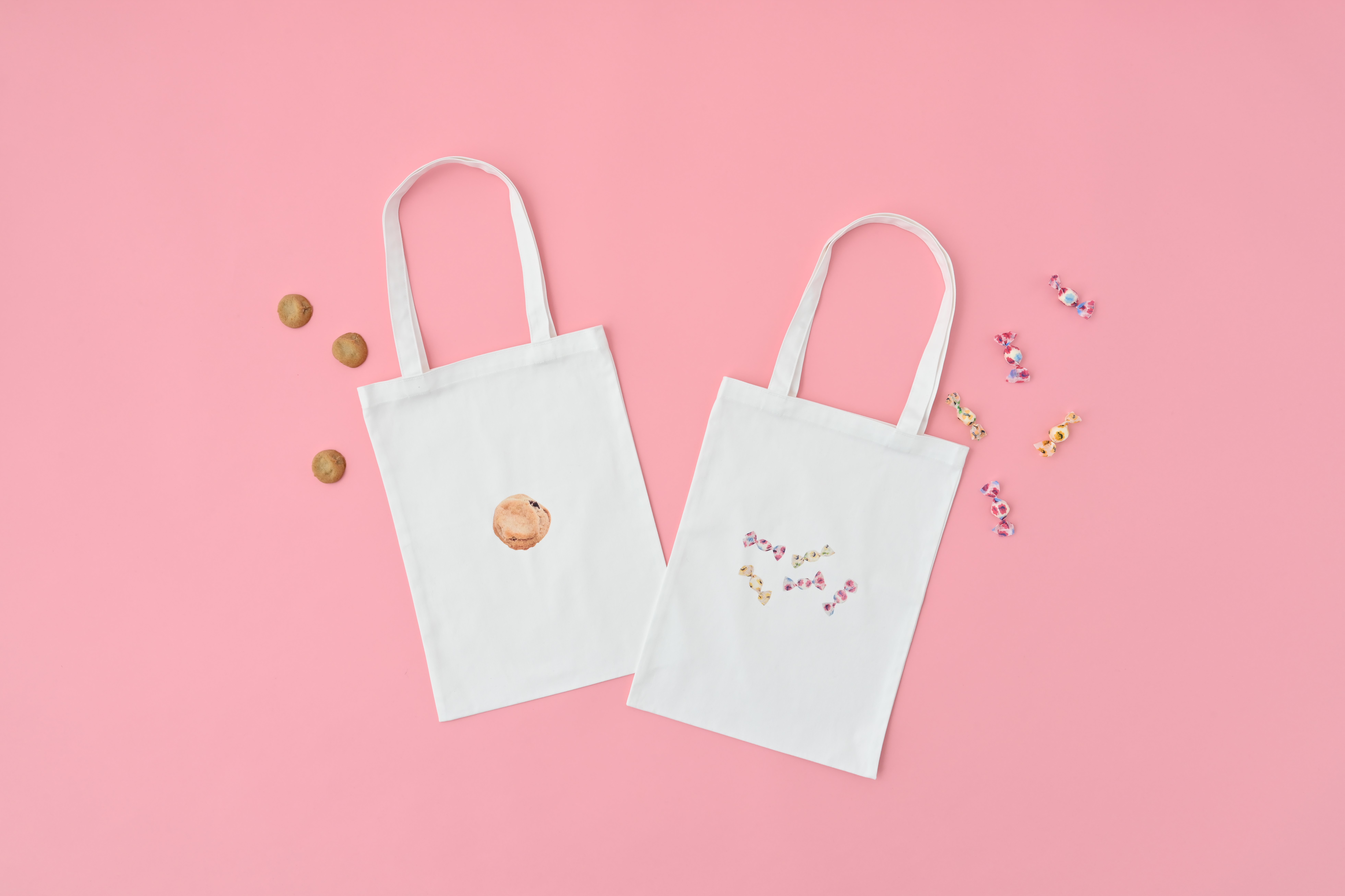 カントリーマアムとミルキーの絵のトートバッグ