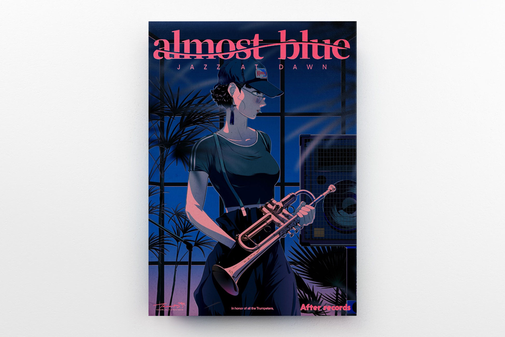 展示】韓国⼈イラストレーターtree13の作品展 「BLUE VACATION:2」を1 