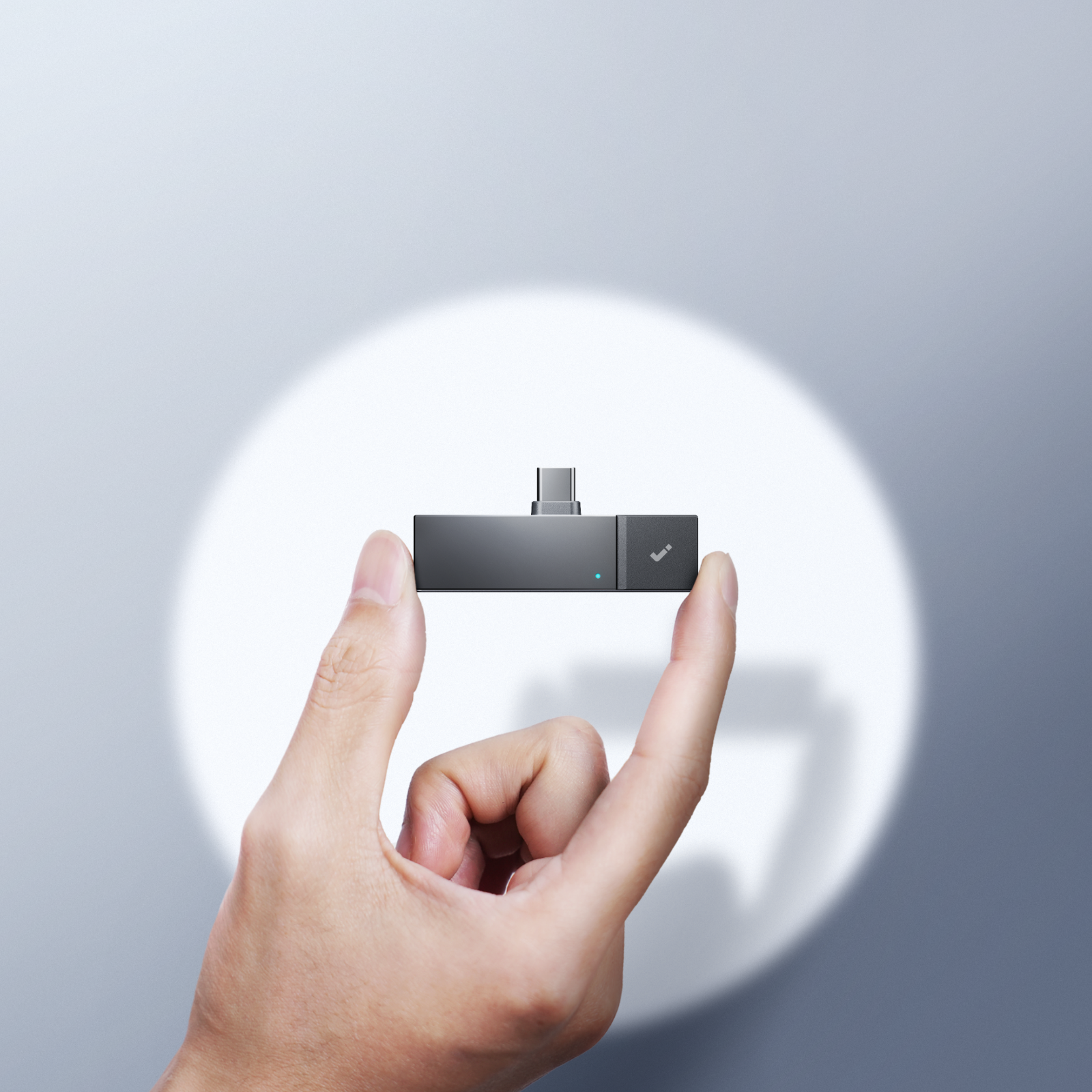 HiDock P1 AIボイスレコーダー グレー HiDock P1 mini/イヤホンをつけたまま録音できるAIボイス