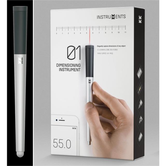  空間を測れるスマートペン InstruMMents 01 STYLUS silver タッチペンタイプ 