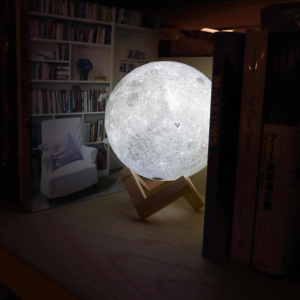 【3Dプリンターで月を精密に再現】ワイヤレス3Dムーンライト（20cm）