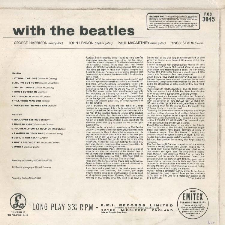 【LP】THE BEATLES/WITH THE BEATLES