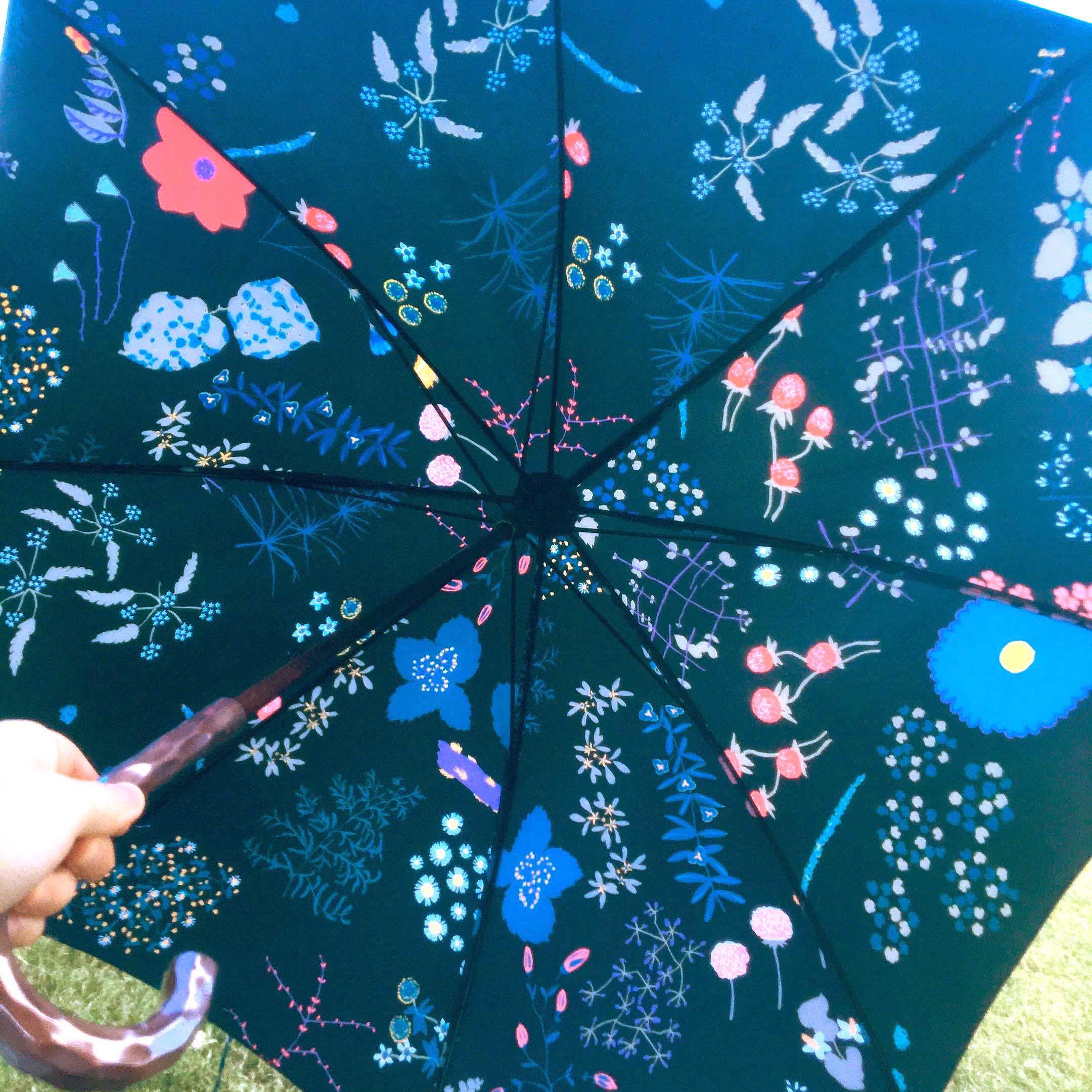 イイダ傘店 晴雨兼用折りたたみ傘 こもれび 紅葉 新品 - 小物