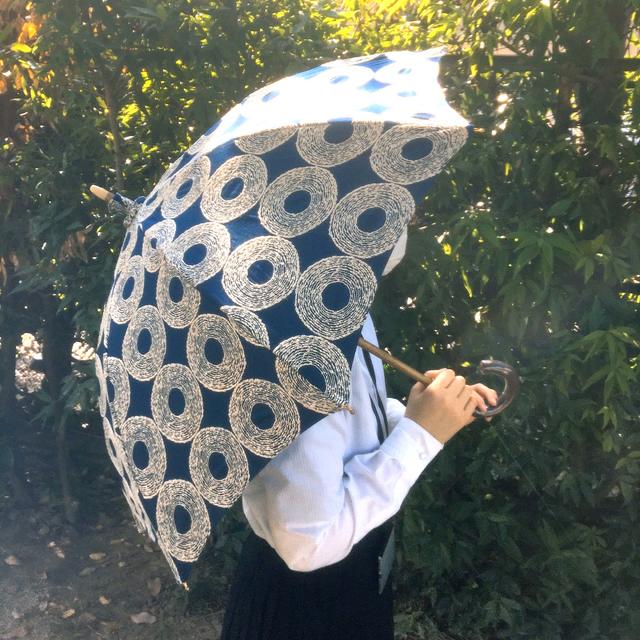 希少】イイダ傘店 折りたたみ傘(雨傘) アメンボ 葉っぱレディース - 傘