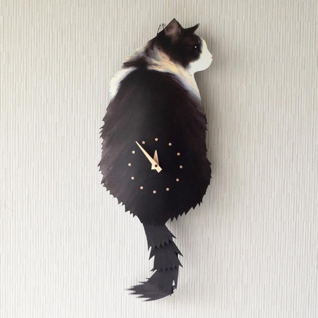 藤井啓太郎　猫時計　フォレストキャット　壁時計