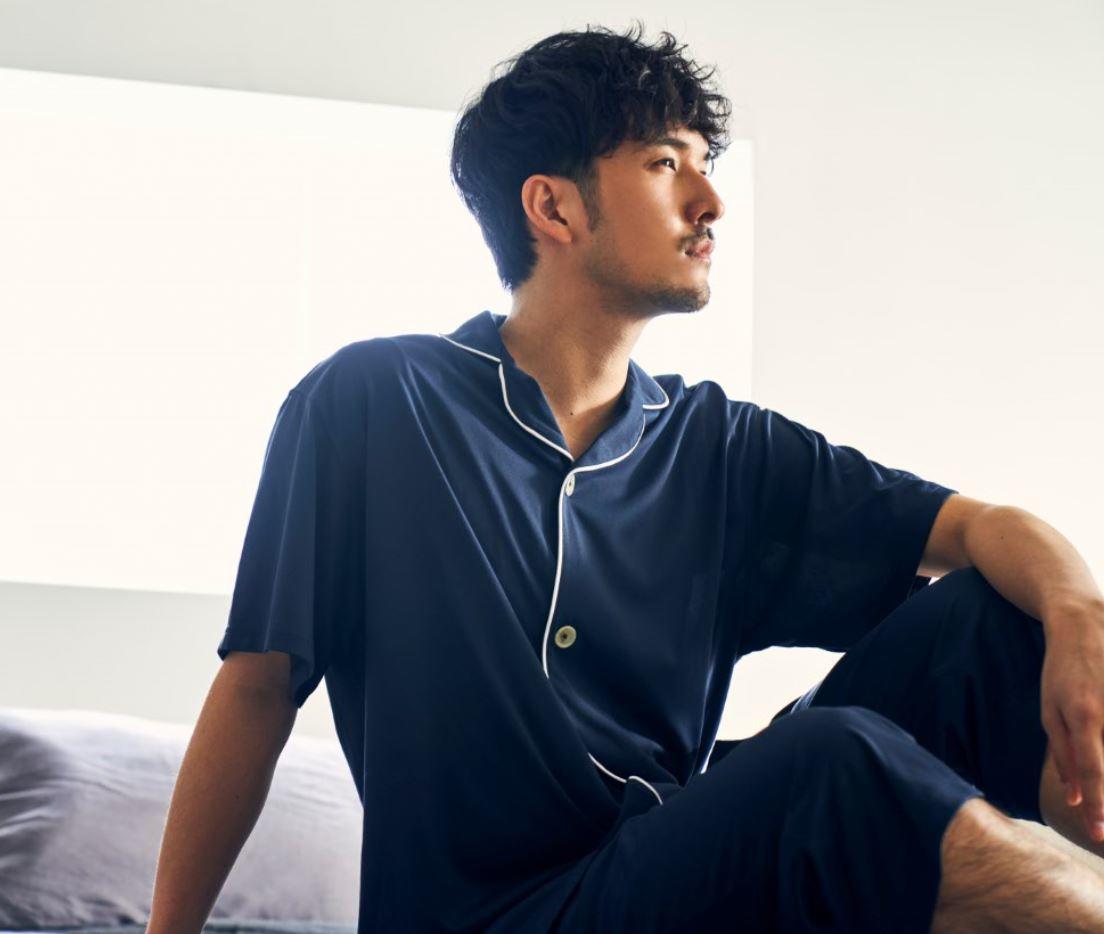 BAKUNE Pajamas（バクネ パジャマ） 半袖 ネイビー Sサイズ -の商品 