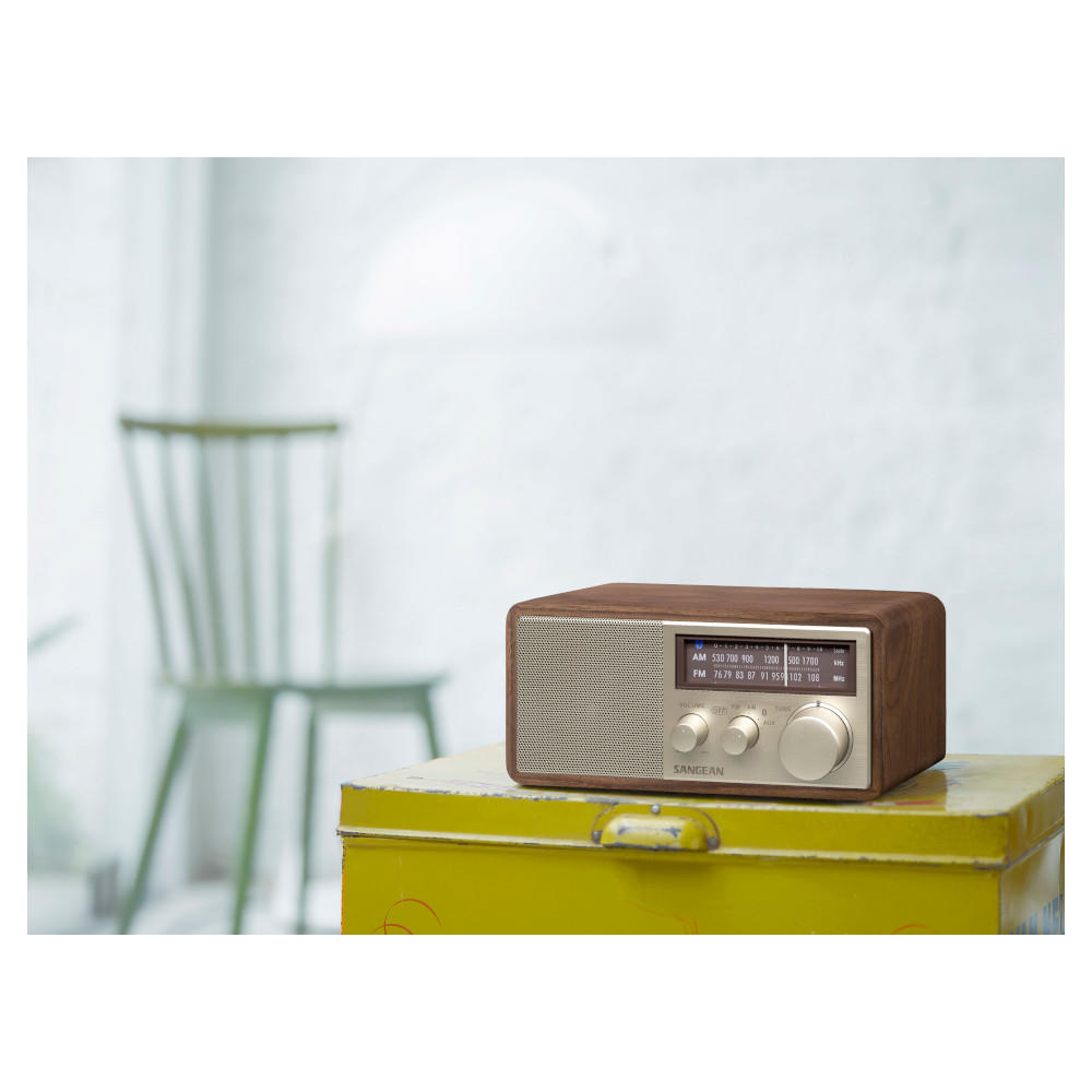 Sangean FM/AMラジオ・Bluetoothスピーカ― WR-302 ウォルナット -の 