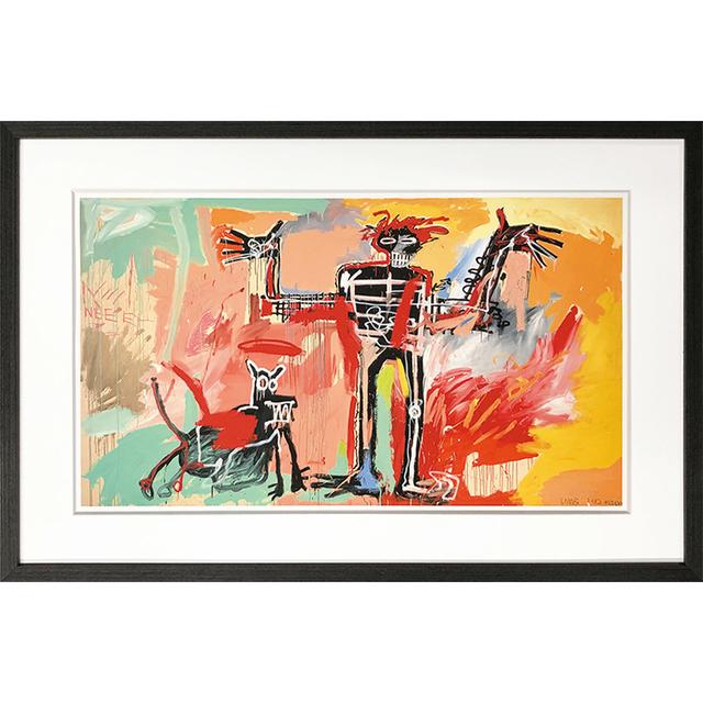 フレーム付きポスター バスキア】Jean-Michel Basquiat Boy and Dog in 