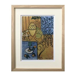 【額装ポスター】Henri Matisse Interior in Yellow and Blue,1946　マティス 【ご注文から1〜2週間で発送】