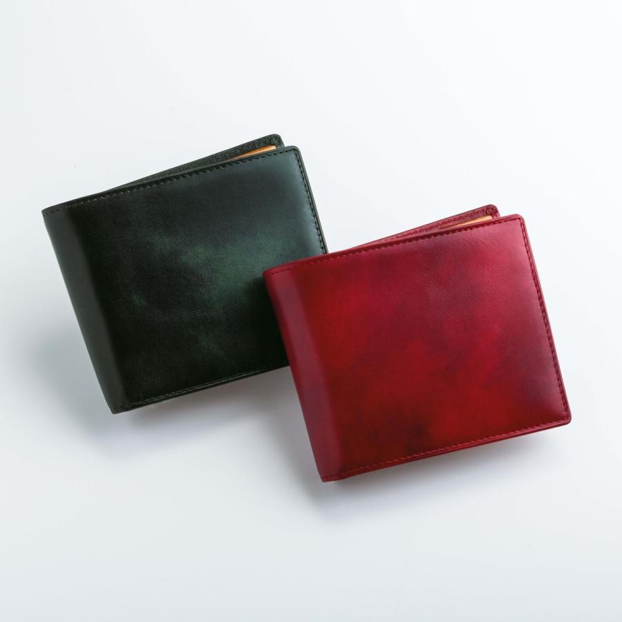 【ミュージアムカーフ】二つ折り財布　ブラック/ブラウン/ネイビー/グリーン/レッド