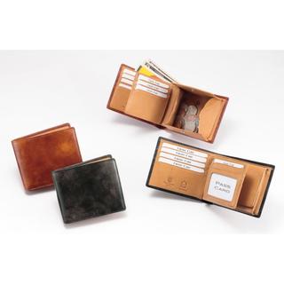 【ミュージアムカーフ】二つ折り財布　ブラック/ブラウン/ネイビー/グリーン/レッド