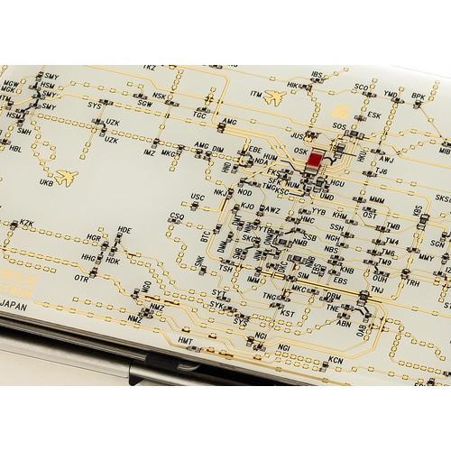 関西回路線図　名刺入れ　白