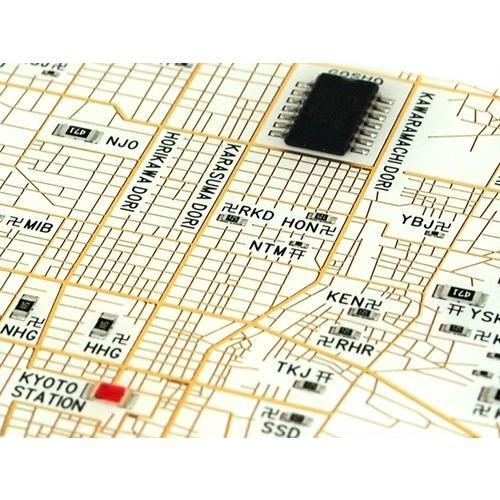 京都回路地図　名刺入れ　白