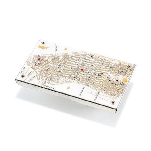 ＮＹ回路地図　名刺入れ 白