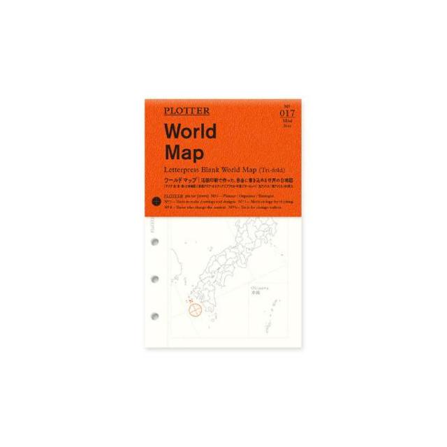 ワールドマップ（世界白地図）　蔦屋書店オンラインストア　ミニサイズ　-の商品詳細　PLOTTER　(プロッター)