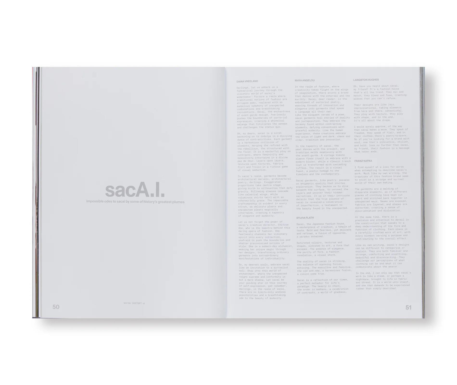 A MAGAZINE CURATED BY SACAI