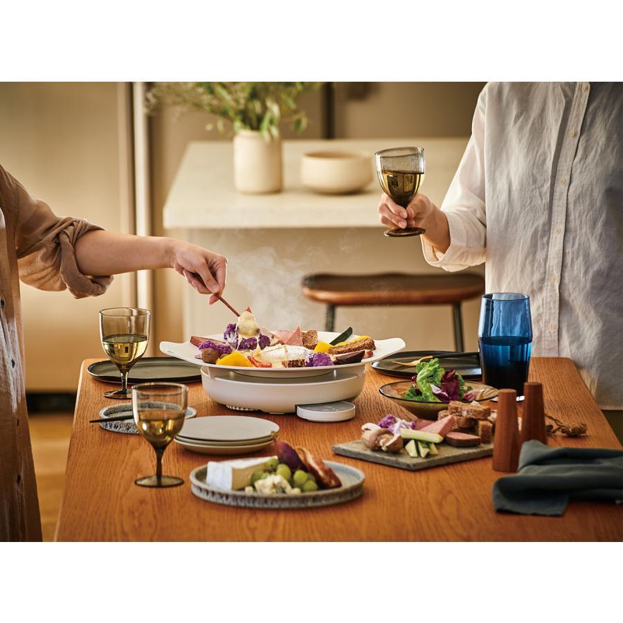 レコルト　卓上IHクッキンググリドル クリームホワイト