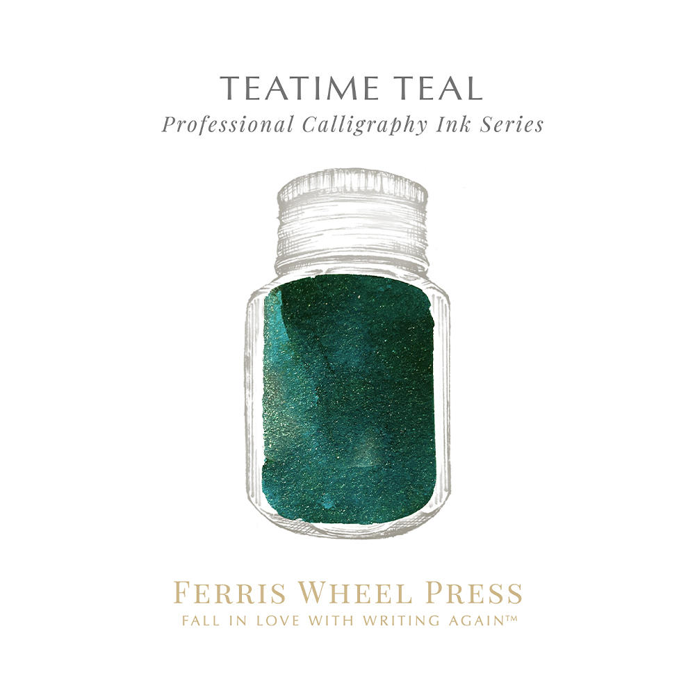 【28ml】Ferris Wheel Press Fanciful Events Collection（顔料インク） Teatime Teal ティータイム ティール フェリス インク