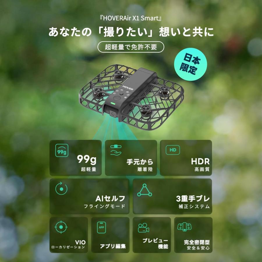【期間限定特別価格】【10周年記念！！当店限定お得セット】HoverAir X1 Smart ドローン プレミアムセット ホワイト 