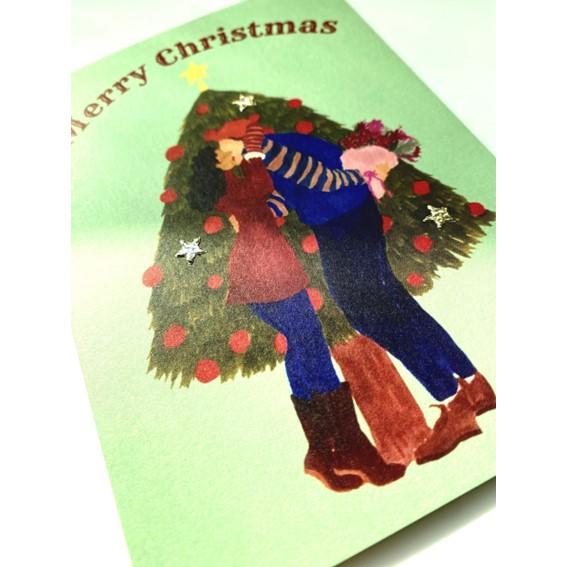 封筒つき 二つ折り Christmas Card【Christmas 2024】LITTLE FUNNY FACE HOLIDAY GIFT SHOP