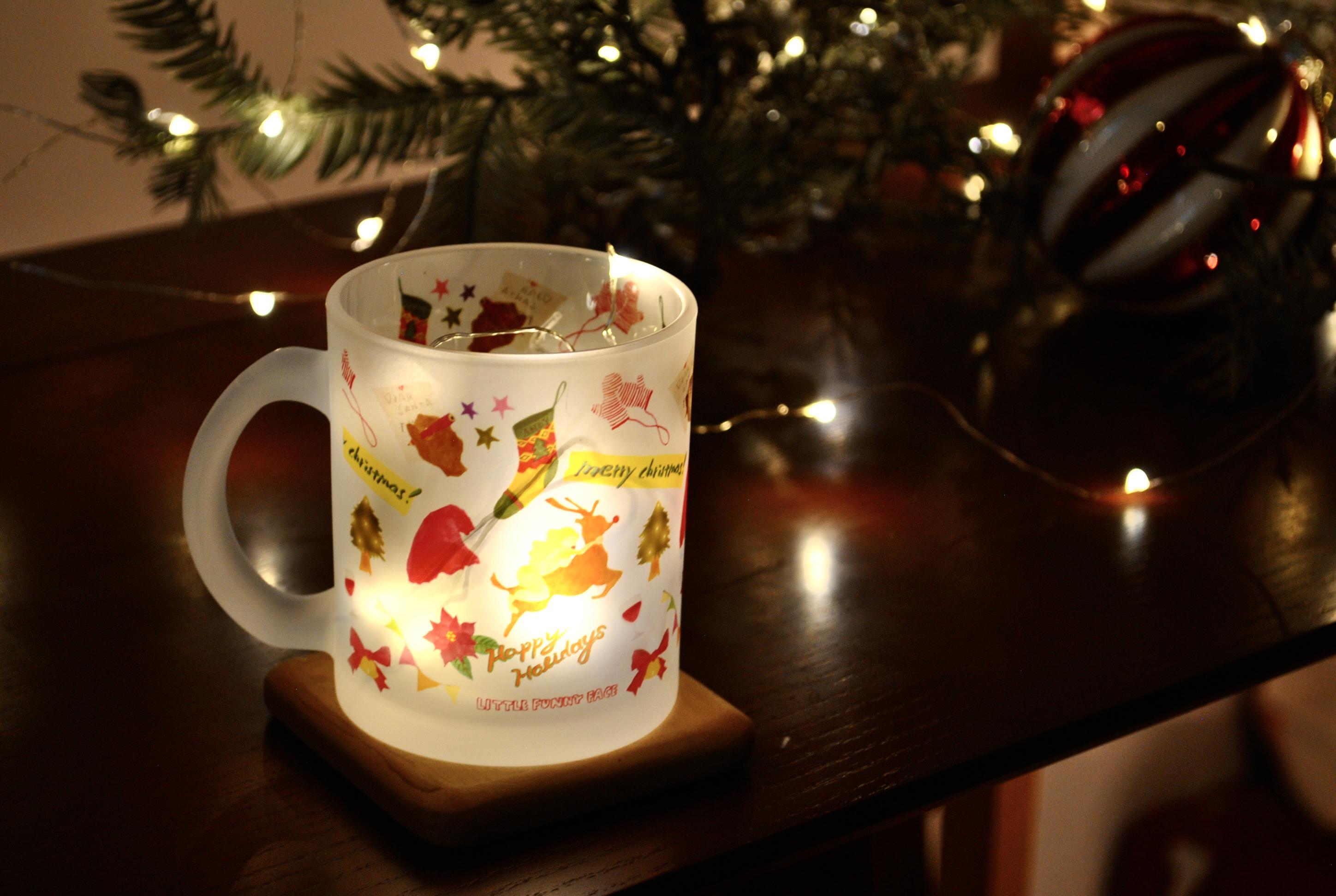 Christmas Glass Mug【Christmas 2024】LITTLE FUNNY FACE HOLIDAY GIFT SHOP