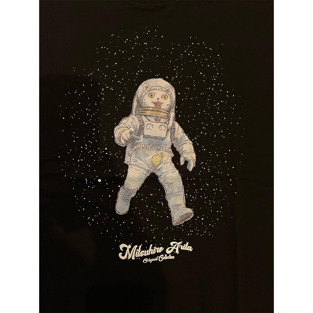 有田満弘デザインTシャツ【SpaceCat】