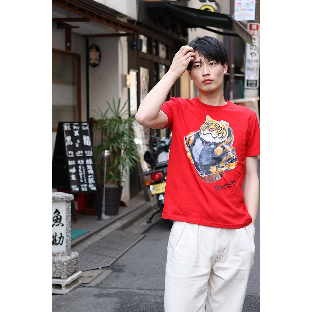 有田満弘デザインTシャツ【TigerinMechArmor】