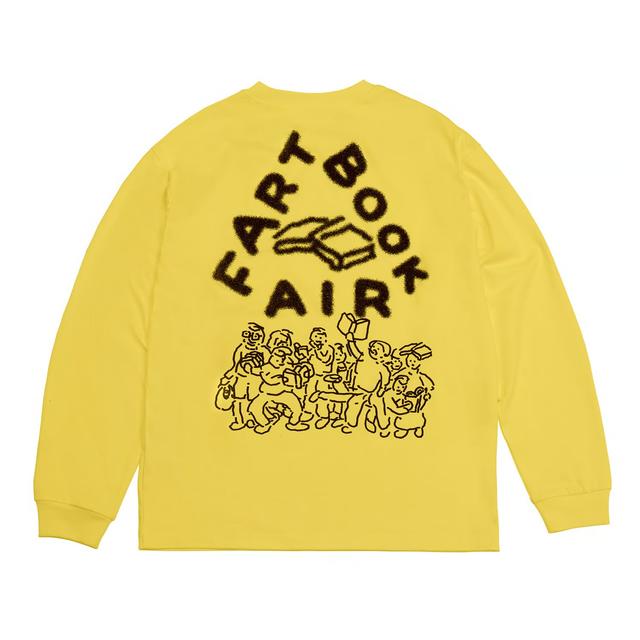 【サイズの選択可／Same Paper】Art Book Fair L/S Tee Feat. CW Moss [Yellow]　長袖Tシャツ