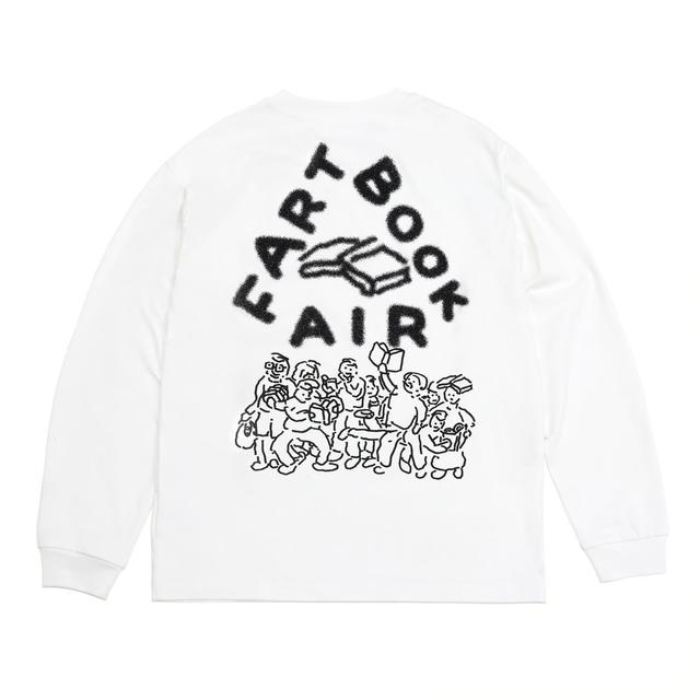 【サイズの選択可／Same Paper】Art Book Fair L/S Tee Feat. CW Moss [White]　長袖Tシャツ