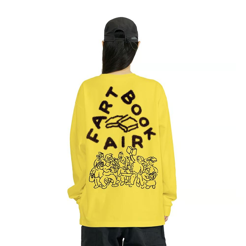 【サイズの選択可／Same Paper】Art Book Fair L/S Tee Feat. CW Moss [Yellow]　長袖Tシャツ