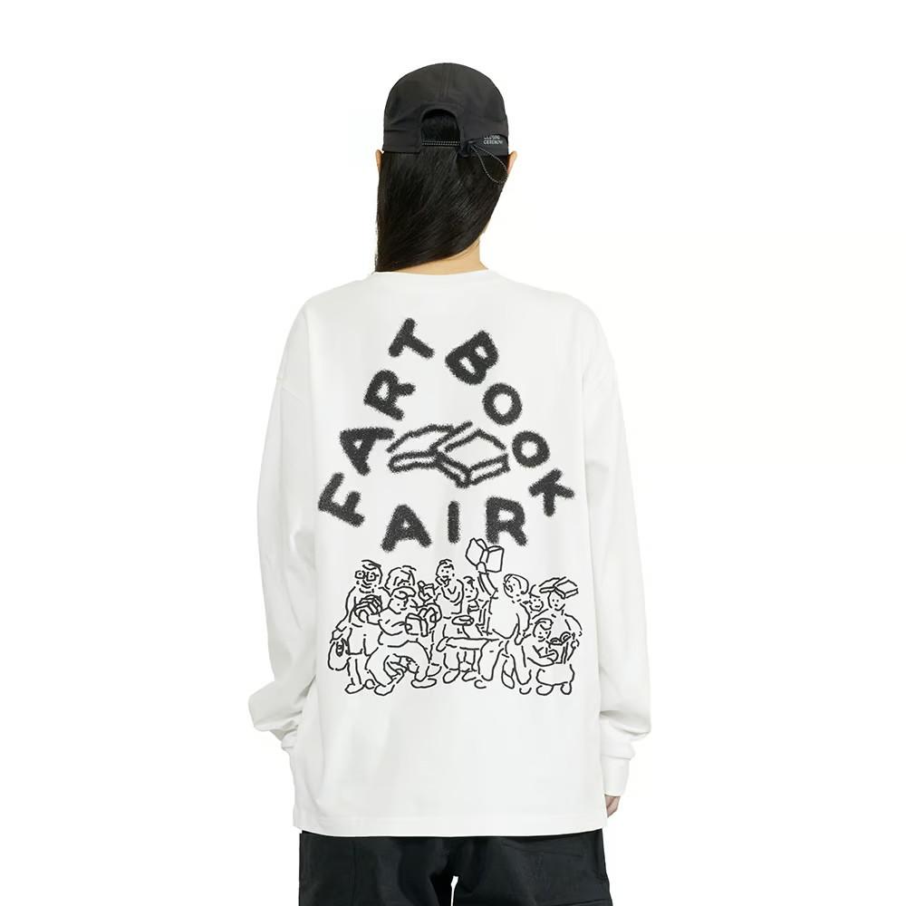 【サイズの選択可／Same Paper】Art Book Fair L/S Tee Feat. CW Moss [White]　長袖Tシャツ