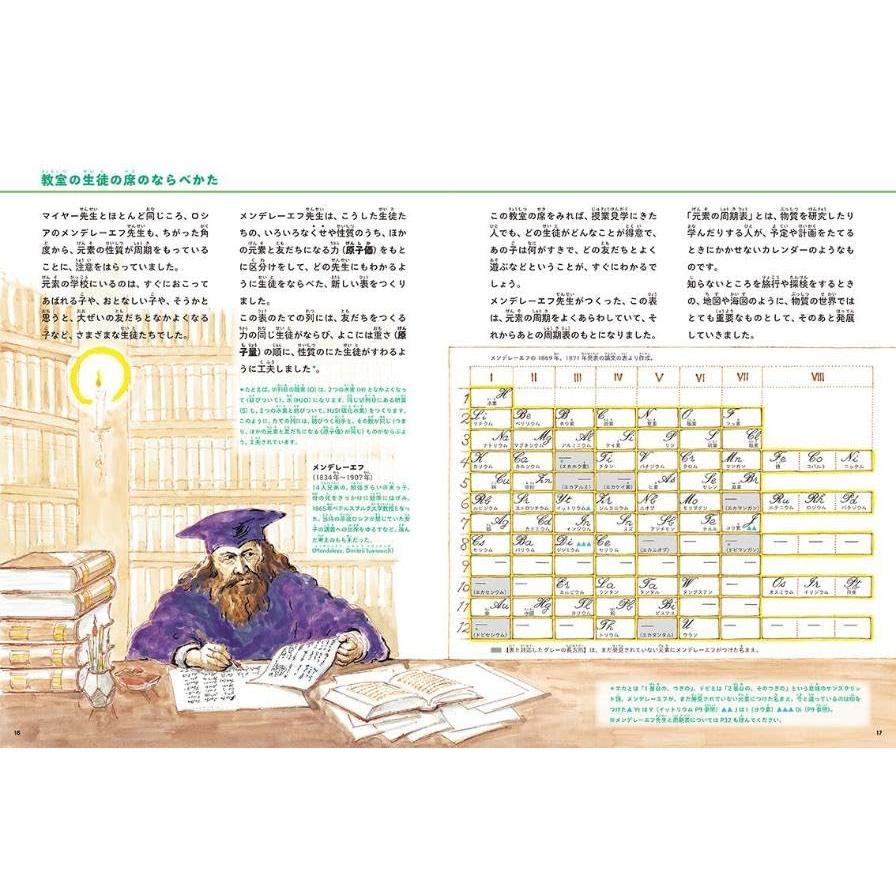 『かこ さとし 新・絵でみる化学のせかい2 なかよし いじわる 元素の学校と周期表』