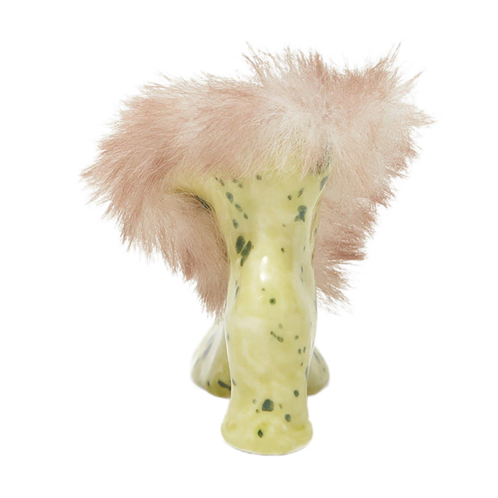 【HAIRYBIRDBOX】Light Green Dot Hairy Boots 陶器のインセンスホルダー（お香立て）