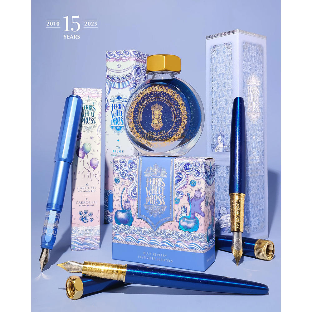 15周年限定デザイン】Ferris Wheel Press 万年筆 Blue Revelry アルミ