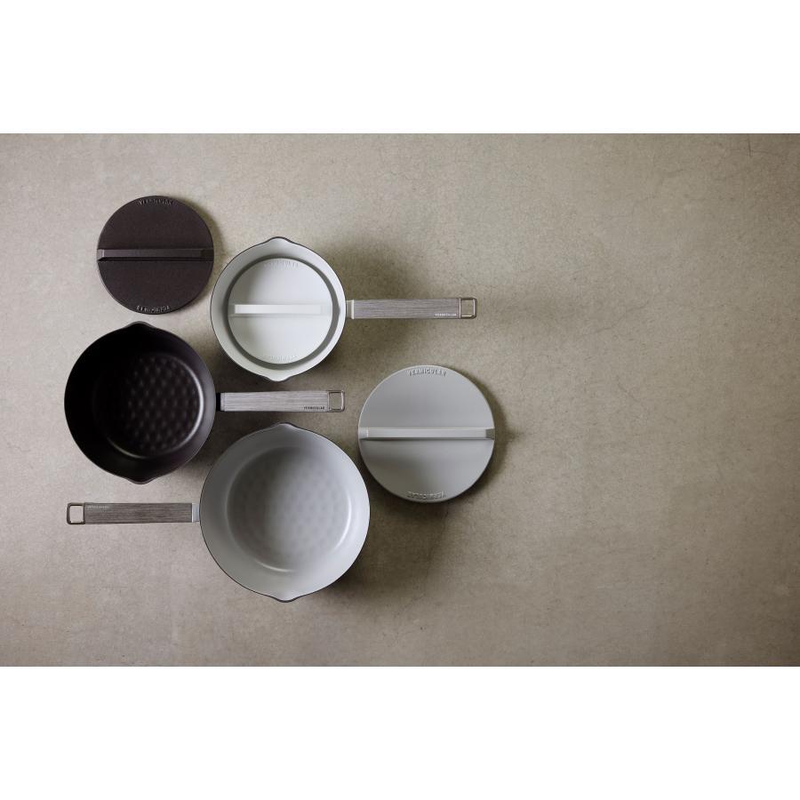 バーミキュラ (Vermicular) ドロップリッド 16cm オイスターグレー  雪平鍋