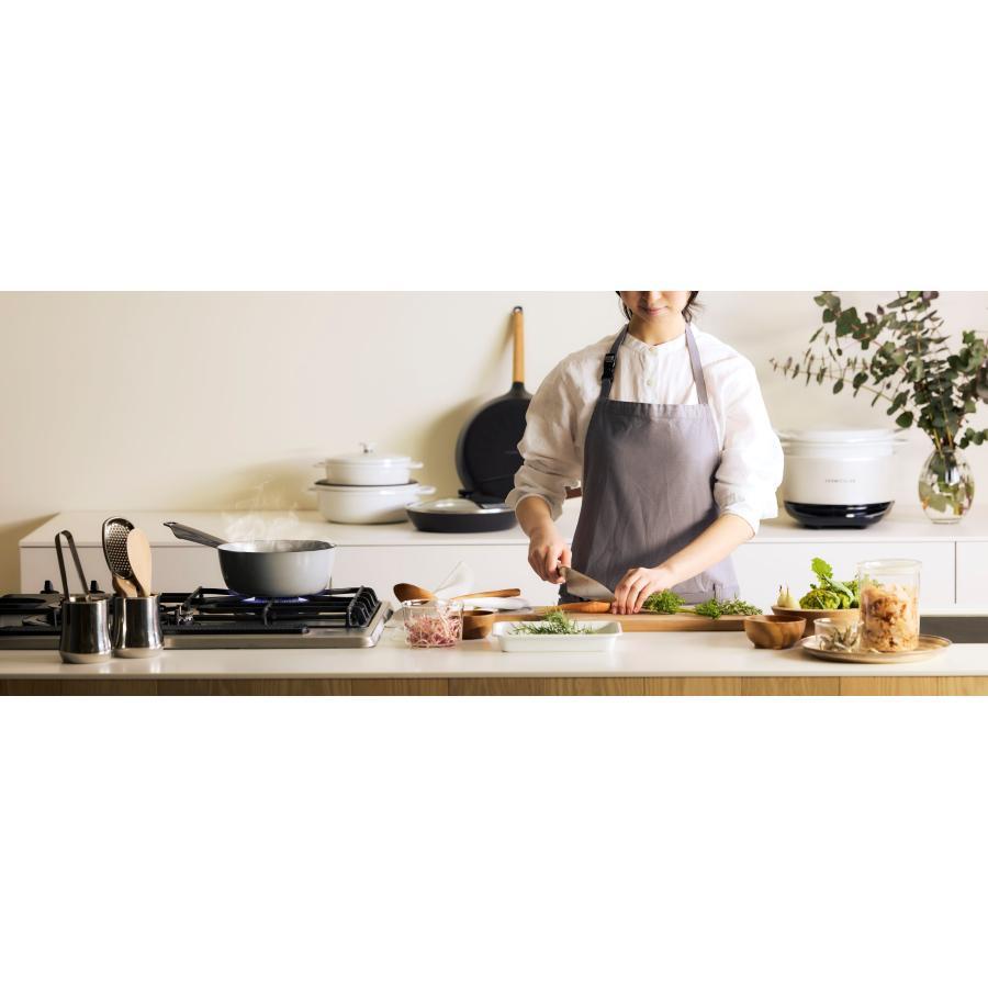 バーミキュラ (Vermicular) ドロップリッド 16cm オイスターグレー  雪平鍋