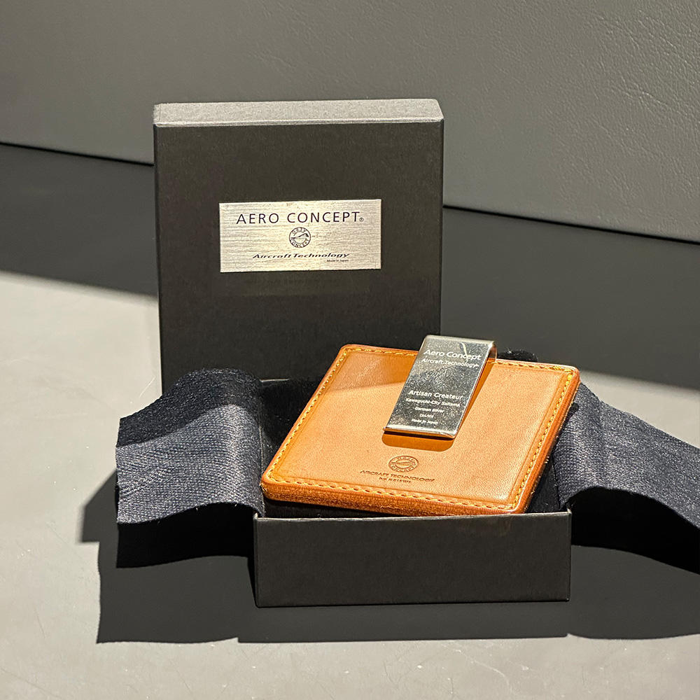 【エアロコンセプト】Phisique(マネークリップ）牛革｜ヌード