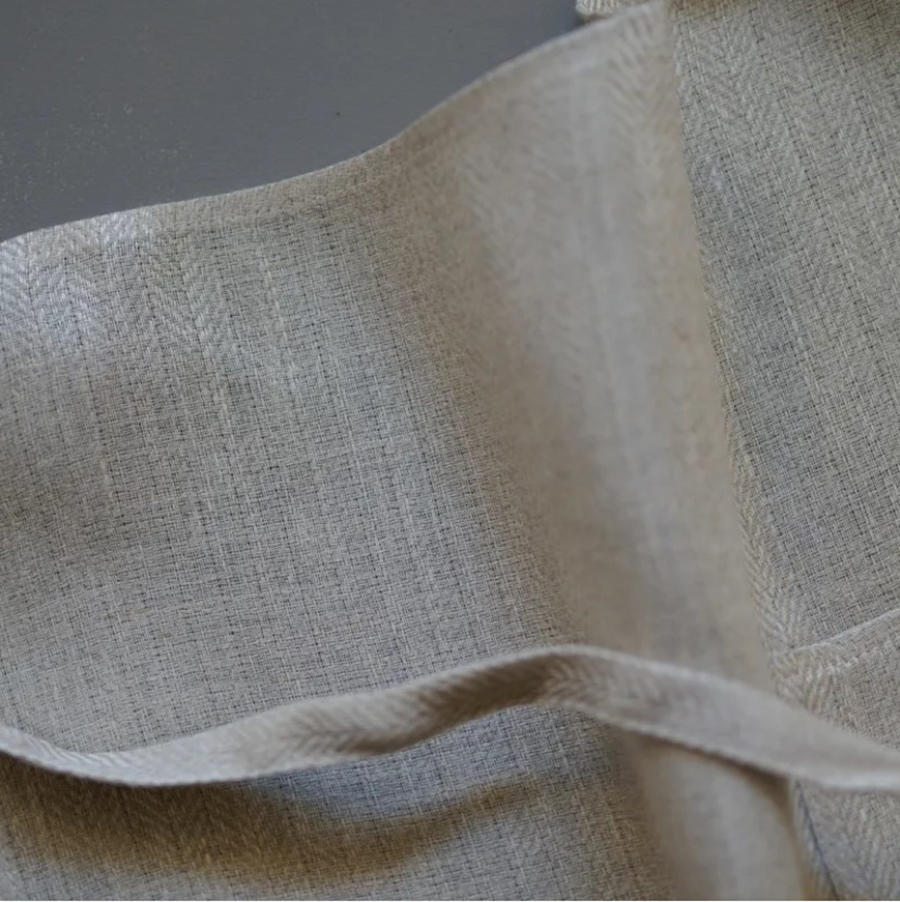 LINEN & DECOR リネンアンドデコール　エプロン（ナチュラル  ヘリンボーン）