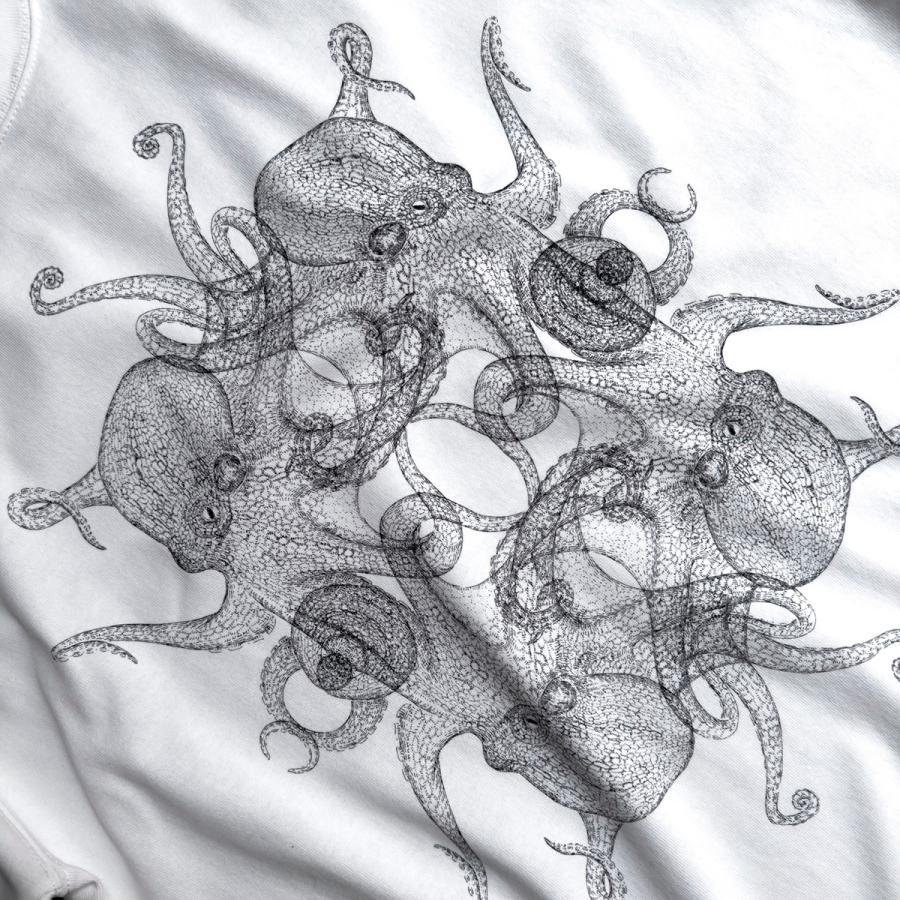 ホワイトマダコ　T-shirt（M-XLサイズよりご選択ください）