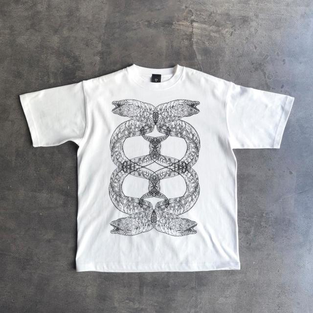 ホワイト模様入りポリエステルTシャツ ホワイト模様入りポリエステルTシャツ フォトTシャツ（ホワイト