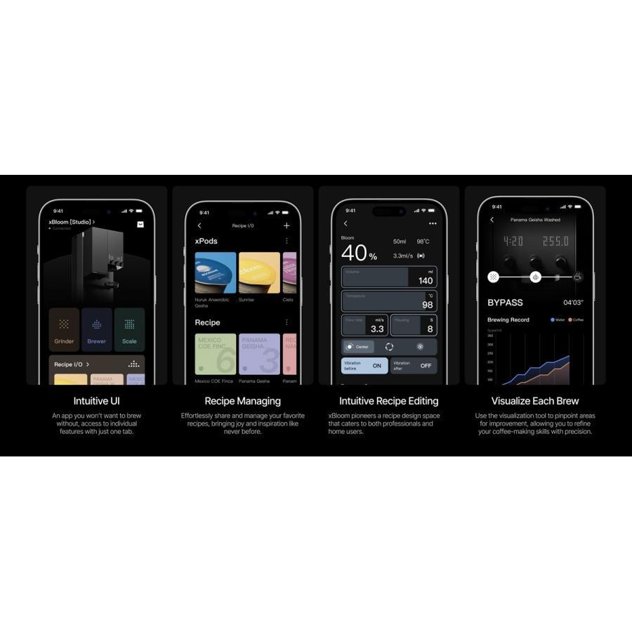 xBloom Studio（エックスブルームスタジオ） 全自動コーヒーメーカー ミッドナイトブラック