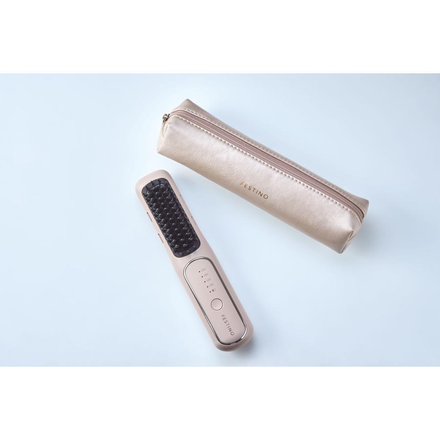 FESTINO(フェスティノ) 充電式スタイリング ヒーターブラシ サンドベージュ