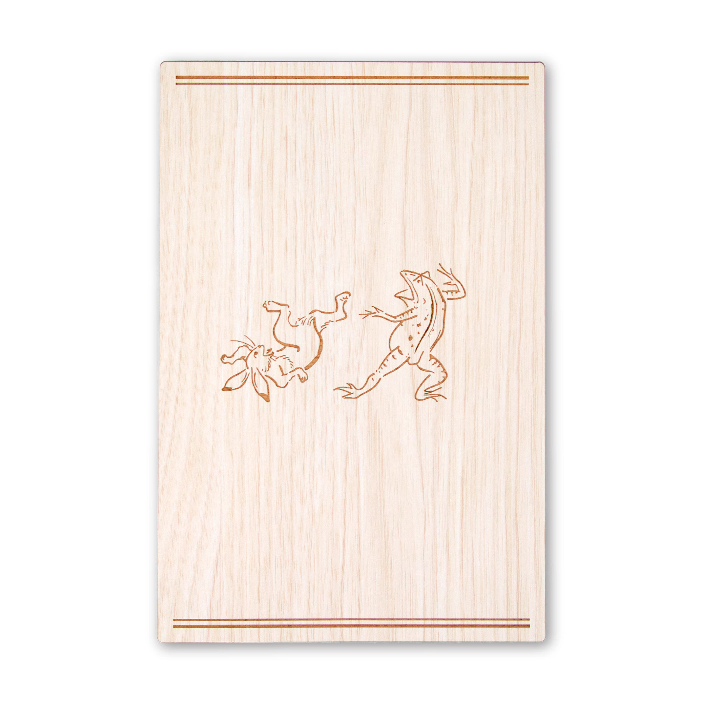 御朱印帳　鳥獣戯画（草相撲）