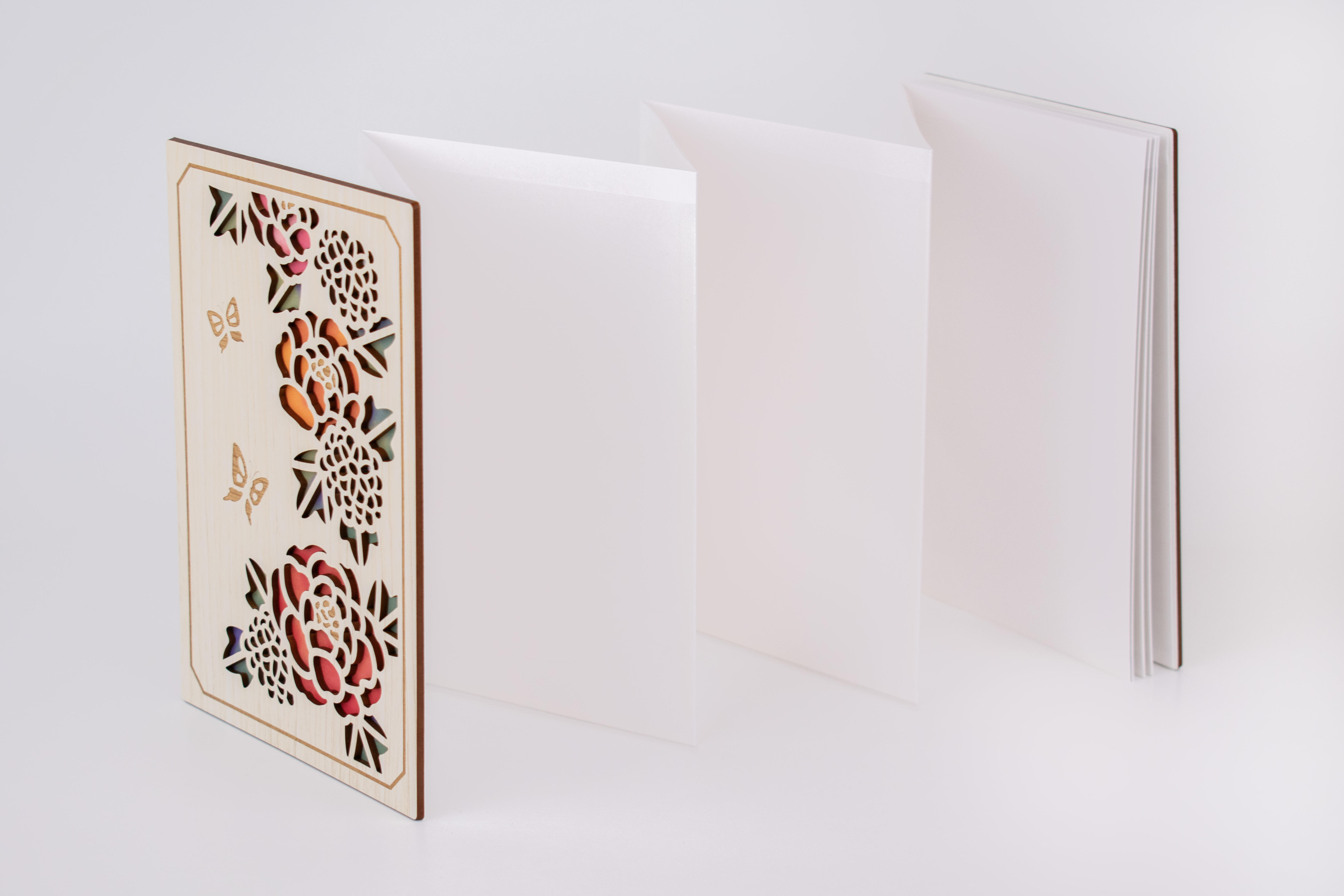 書き置き御朱印帳（牡丹に胡蝶）