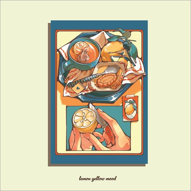 【IP】日菜乃 ポストカード3＿青とレモン