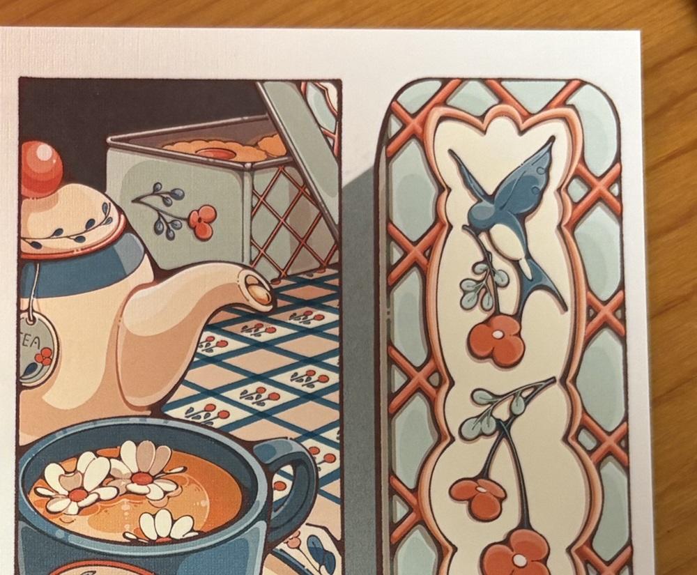 【IP】日菜乃 ポストカード9＿青い鳥のお菓子缶